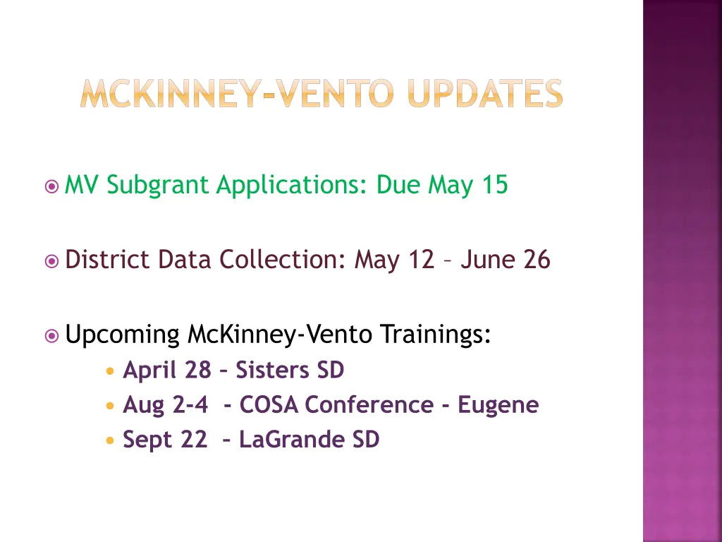 mckinney vento updates