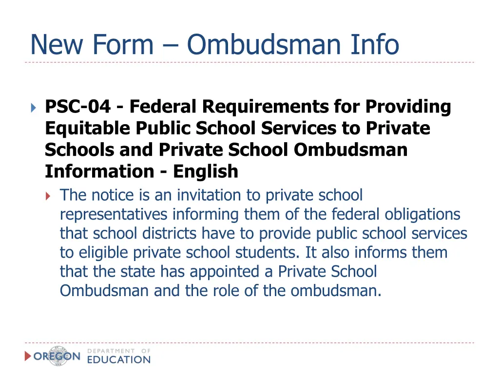 new form ombudsman info