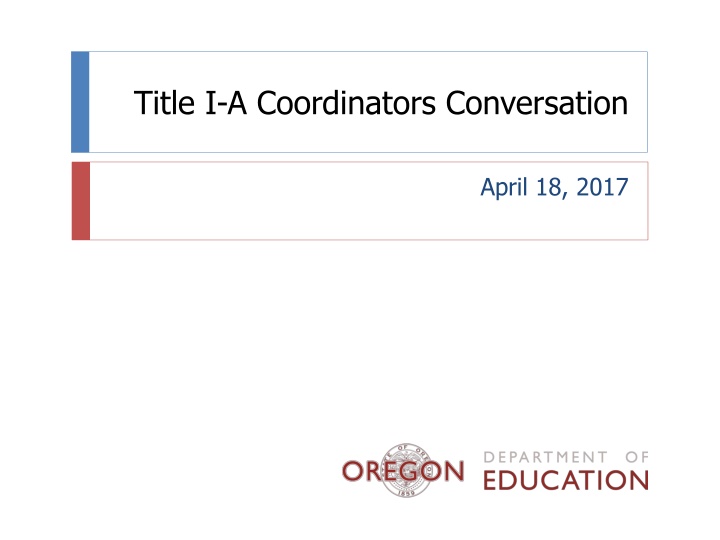 title i a coordinators conversation