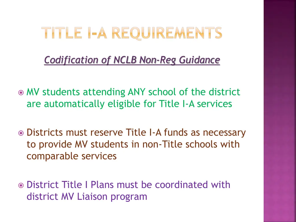 title i a requirements