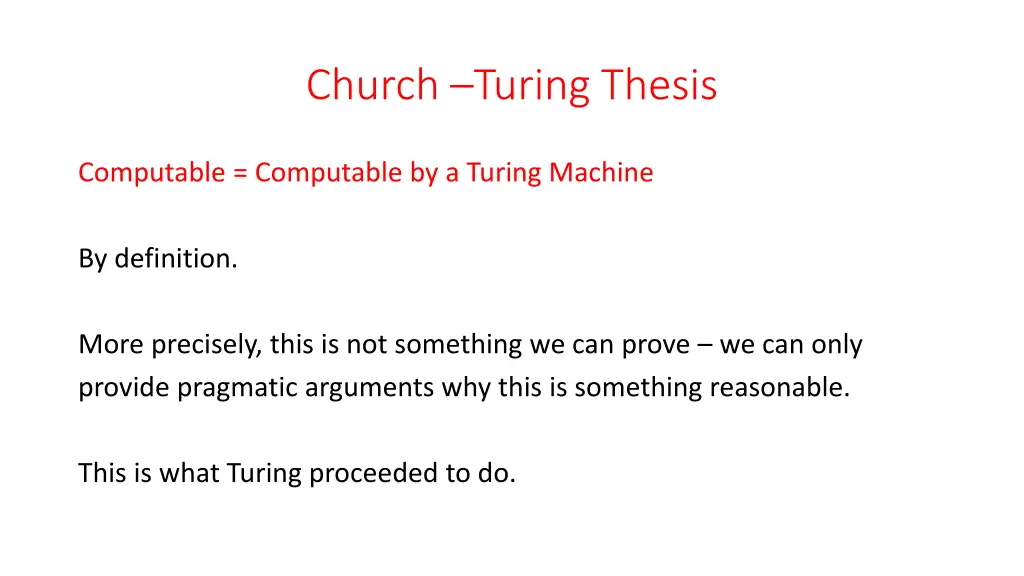 church turing thesis 1