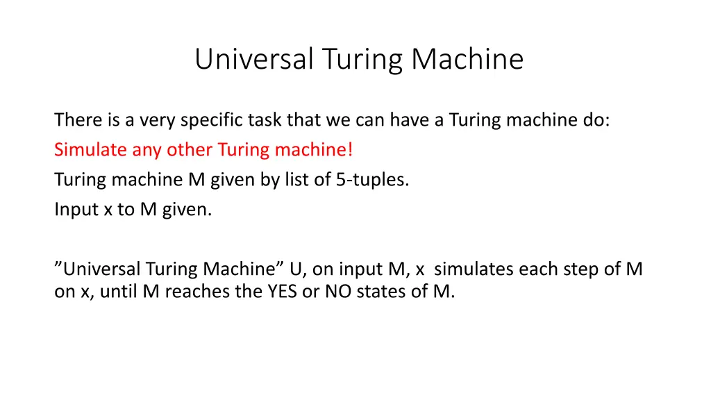 universal turing machine