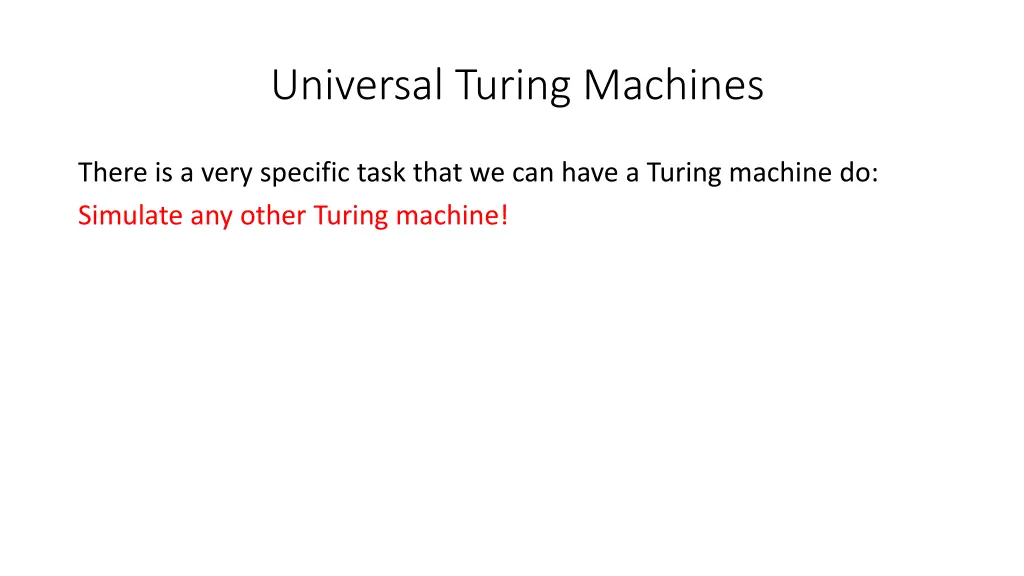 universal turing machines