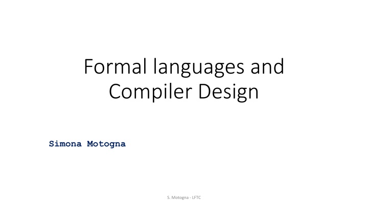 formal languages and compiler design