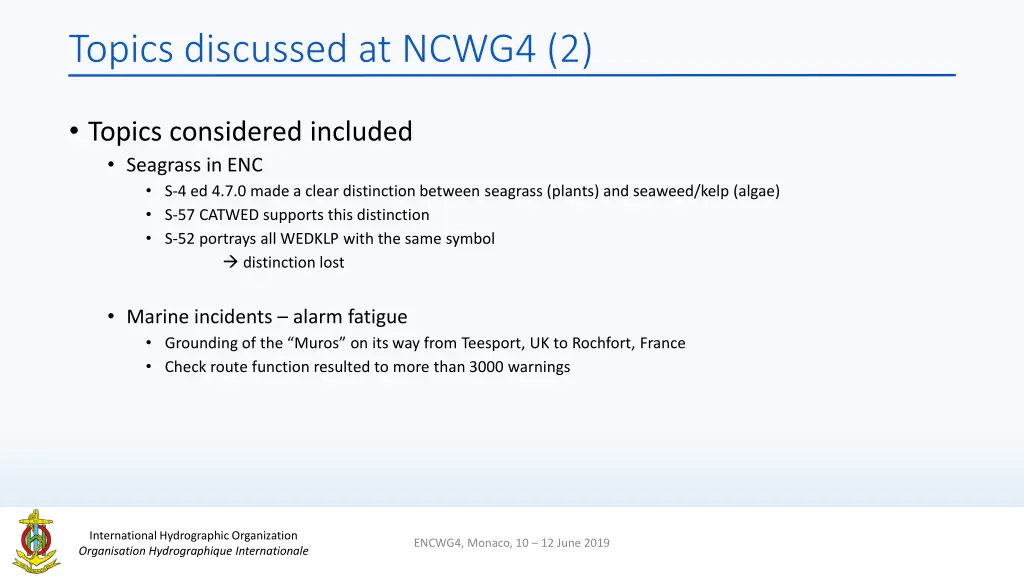 topics discussed at ncwg4 2