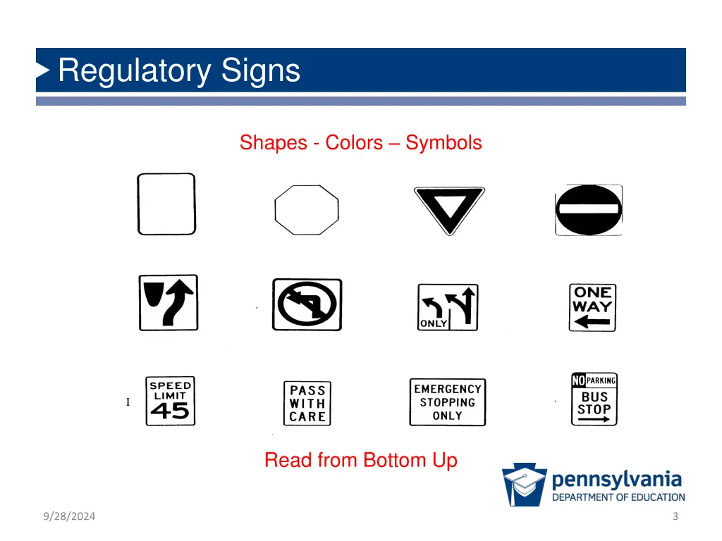 regulatory signs