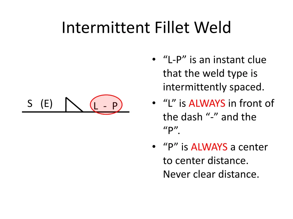 intermittent fillet weld