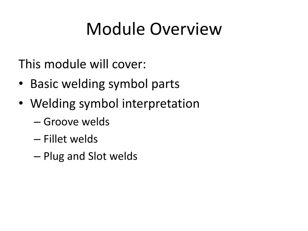 module overview