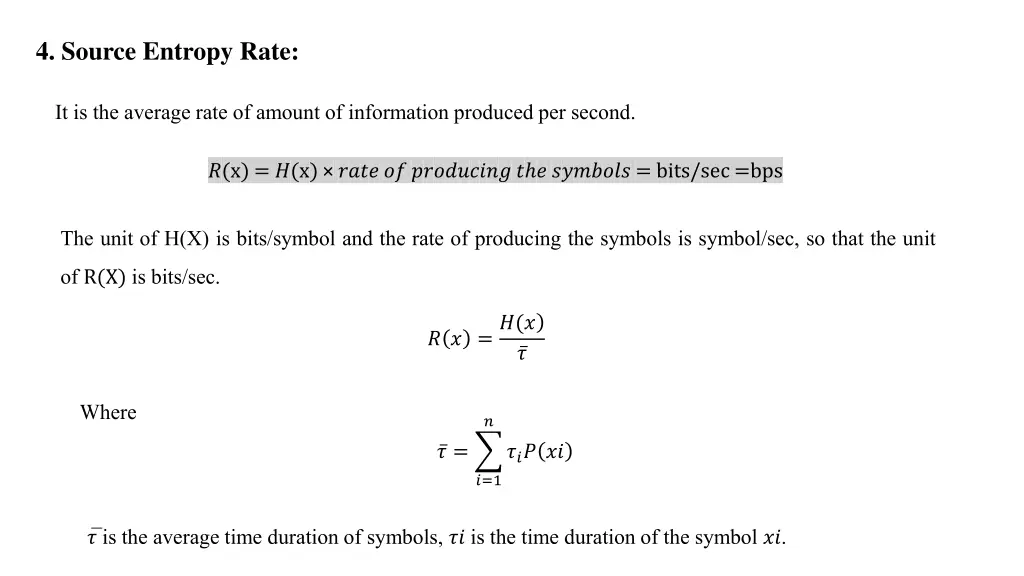 4 source entropy rate