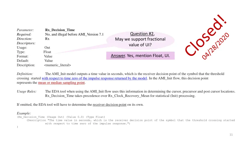 rx decision time no and illegal before