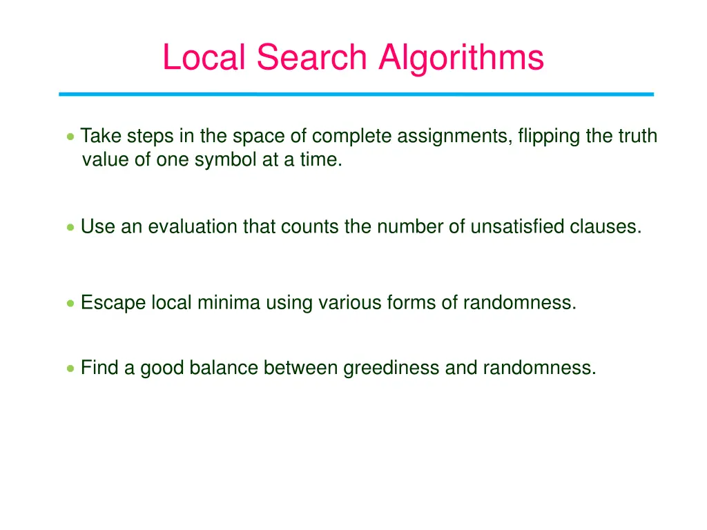 local search algorithms