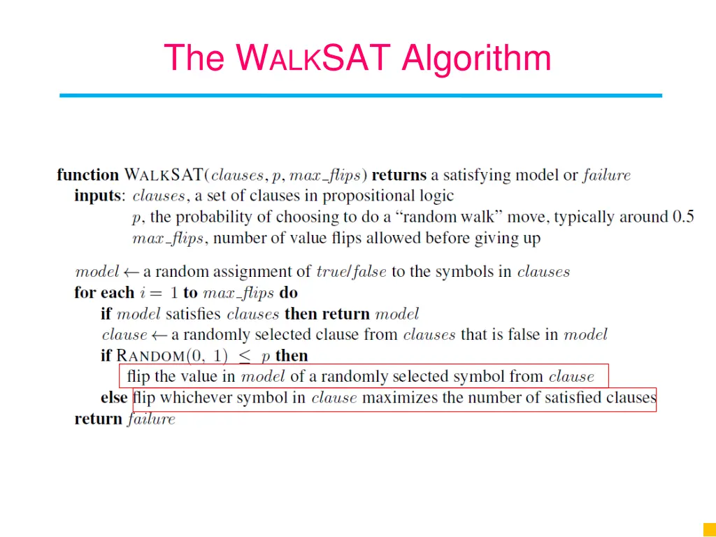 the w alk sat algorithm