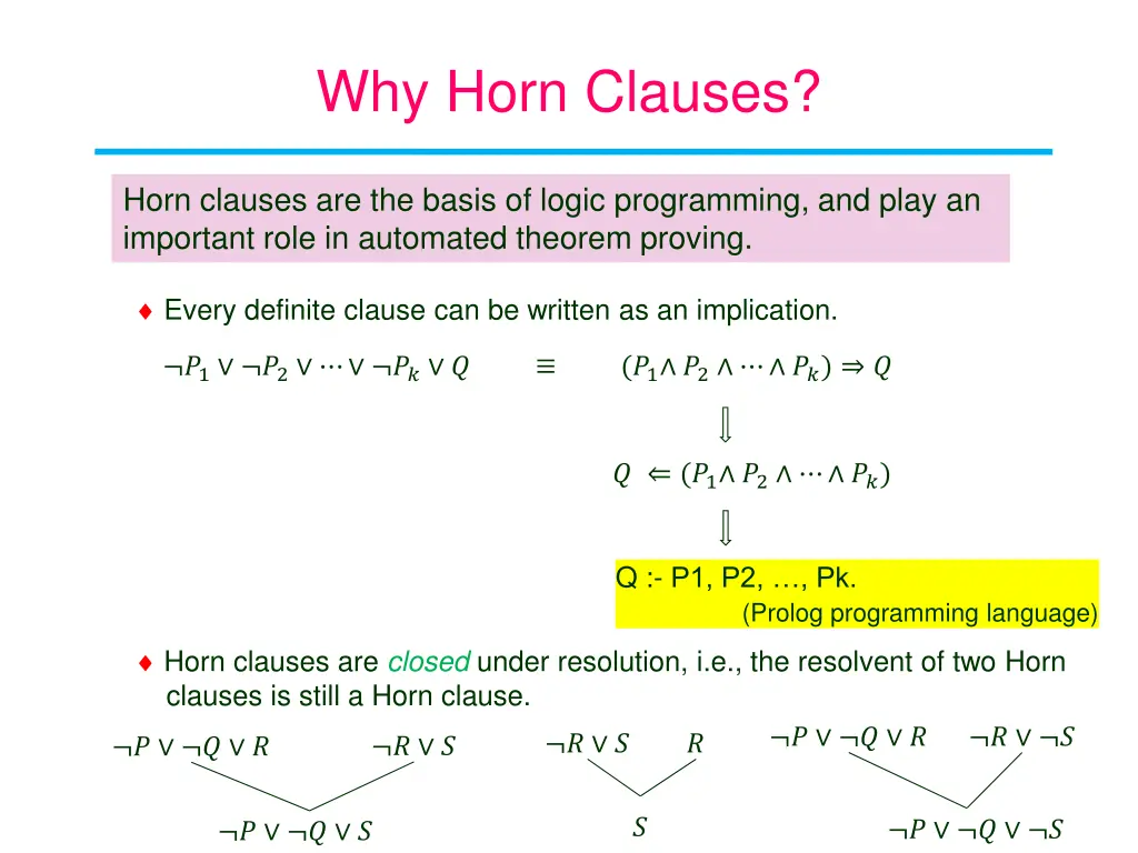 why horn clauses