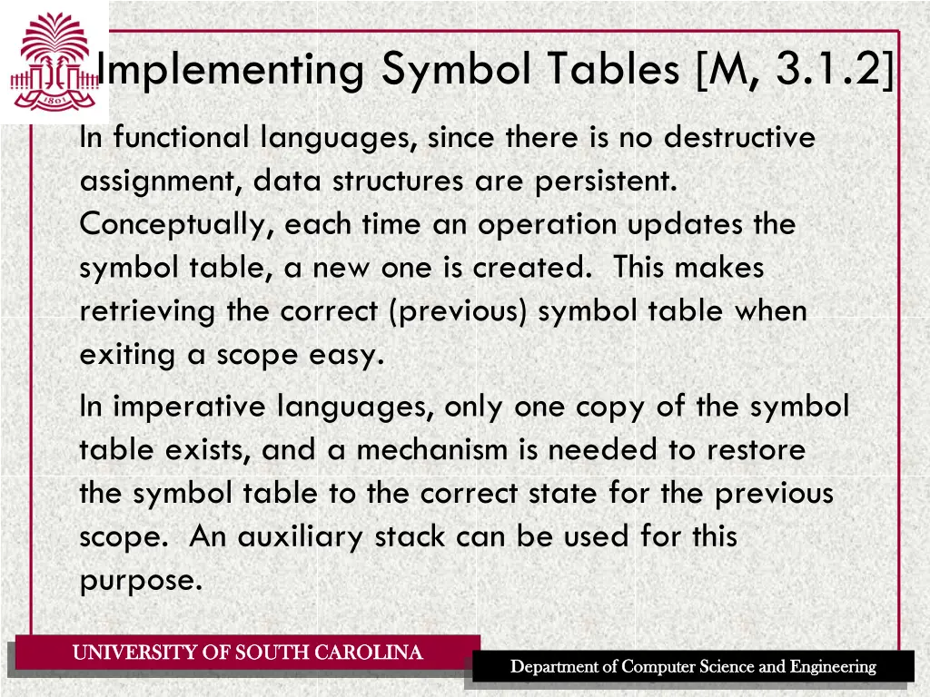 implementing symbol tables m 3 1 2