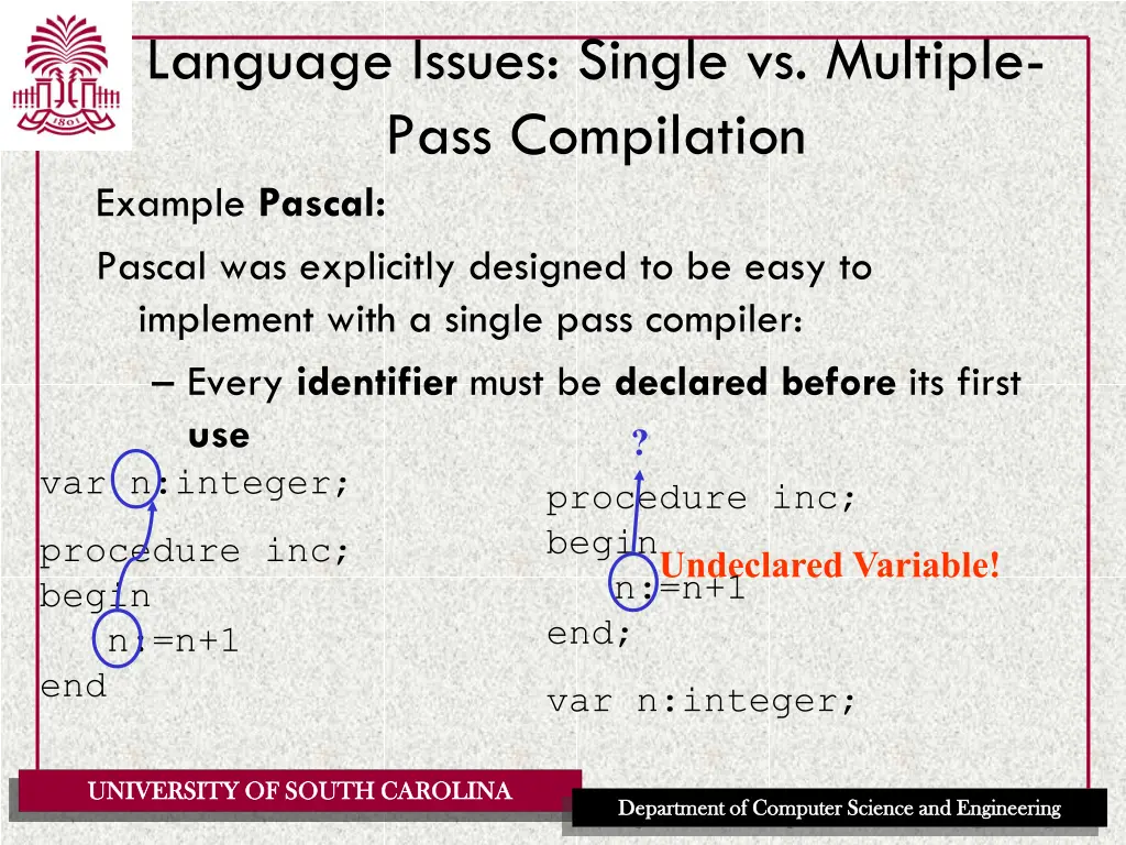 language issues single vs multiple pass