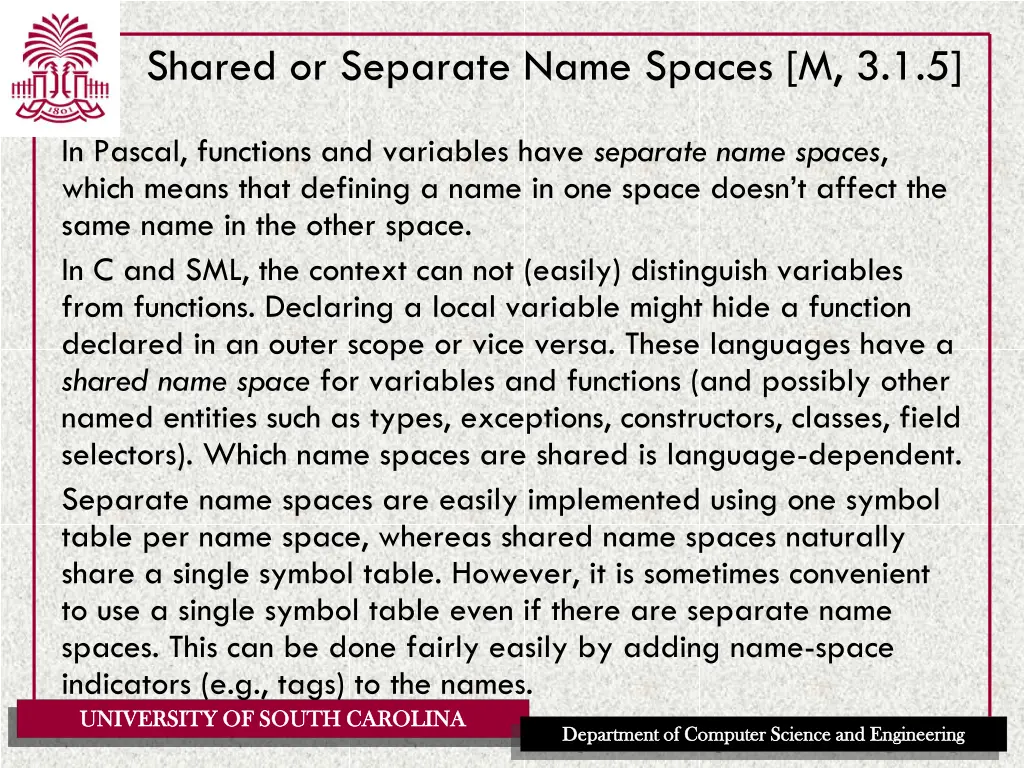 shared or separate name spaces m 3 1 5