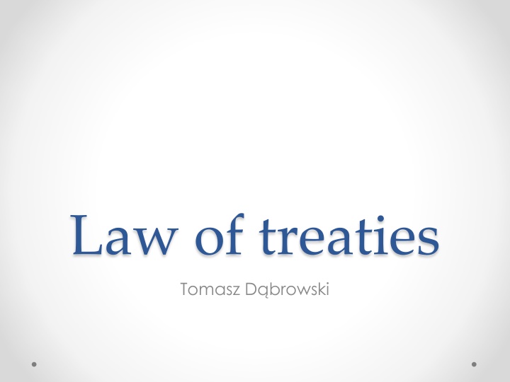 law of treaties tomasz d browski