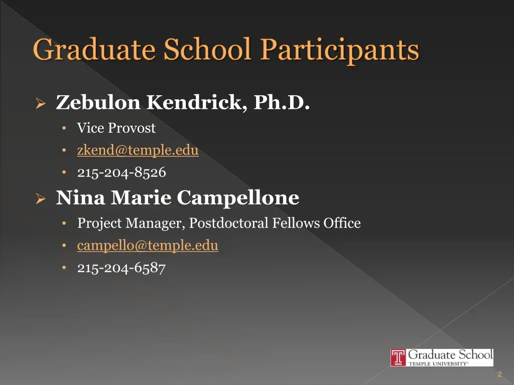 graduate school participants