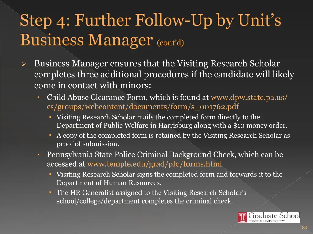 step 4 further follow up by unit s business 2