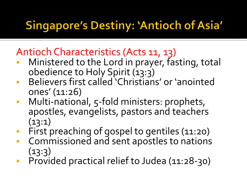 antioch characteristics acts 11 13 ministered