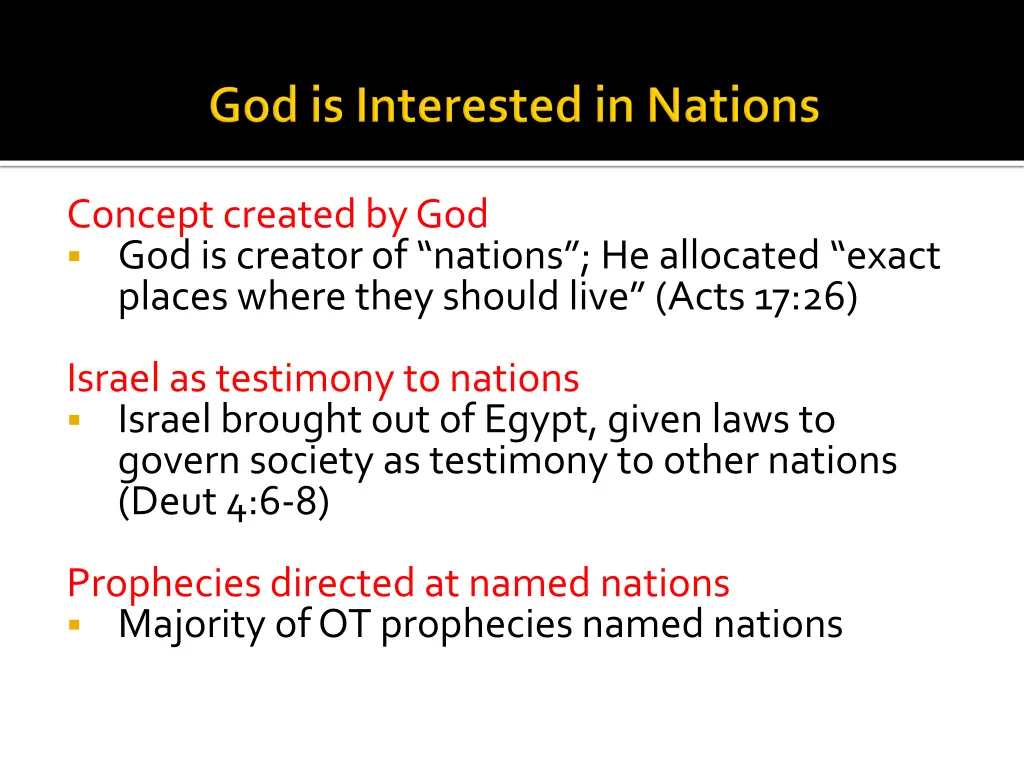 concept created by god god is creator of nations