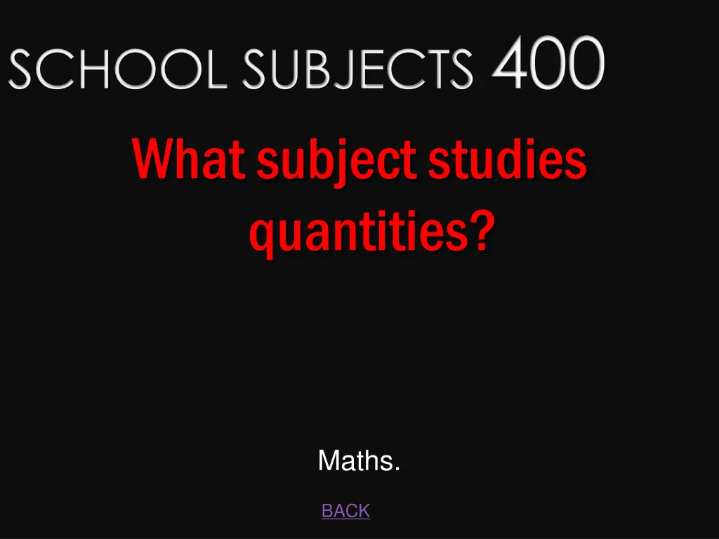 school subjects 400 what subject studies