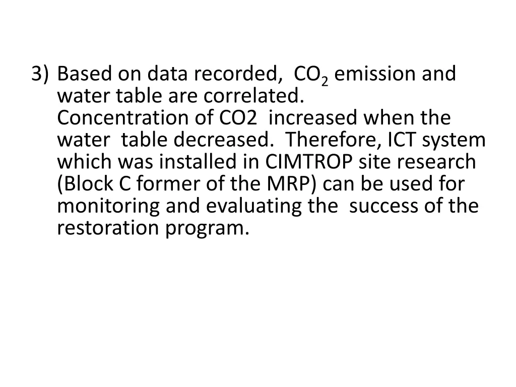 3 based on data recorded co 2 emission and water