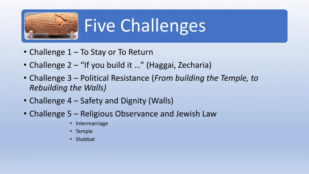 five challenges