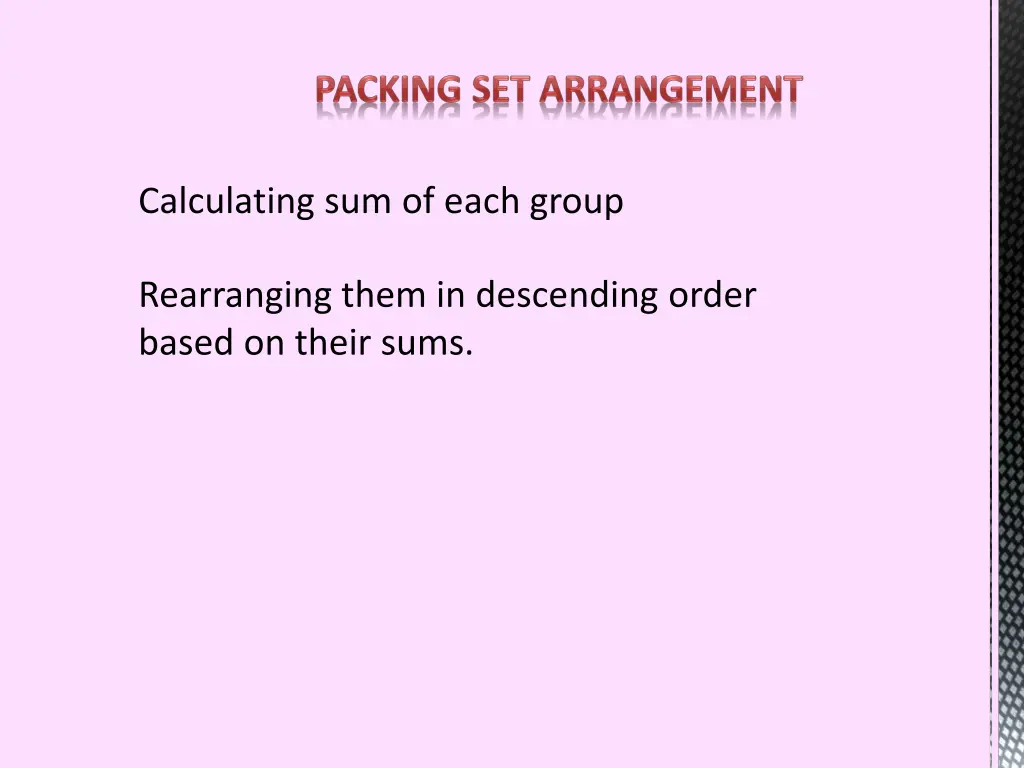 calculating sum of each group