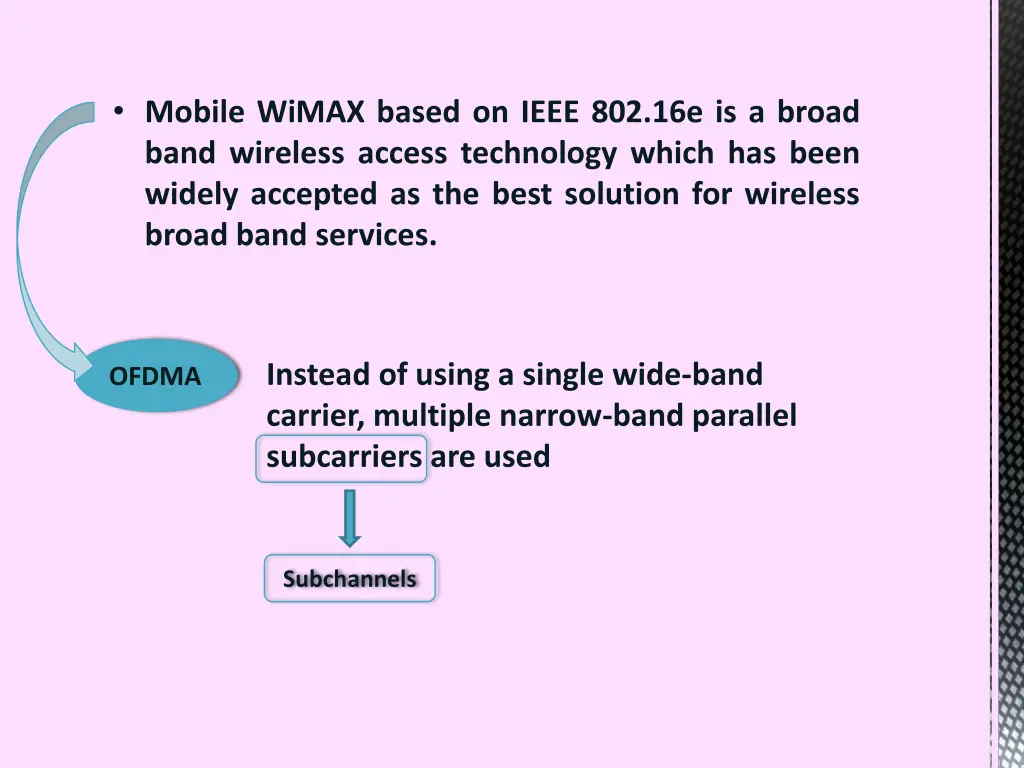 mobile wimax based on ieee 802 16e is a broad