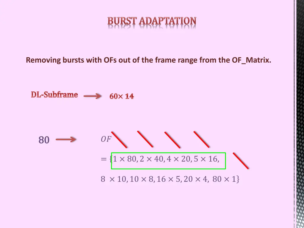 removing bursts with ofs out of the frame range