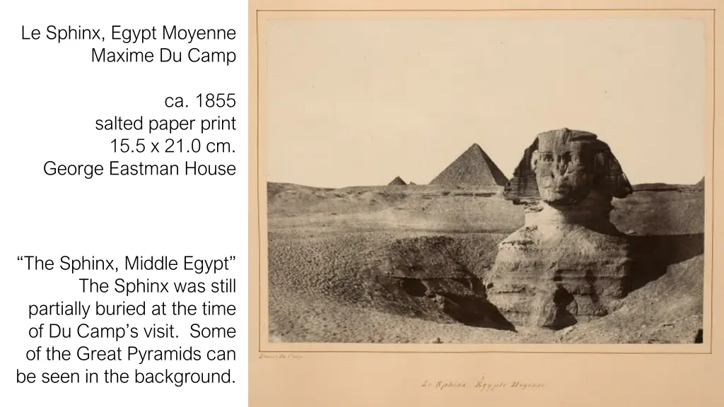 le sphinx egypt moyenne maxime du camp