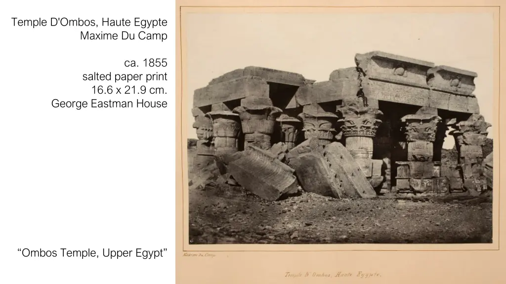 temple d ombos haute egypte maxime du camp