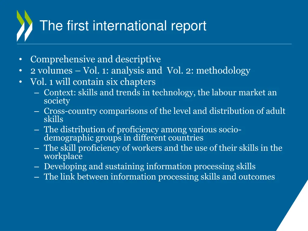 the first international report