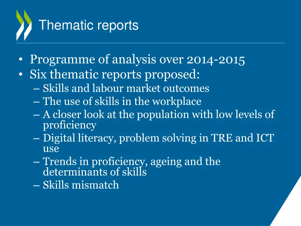 thematic reports