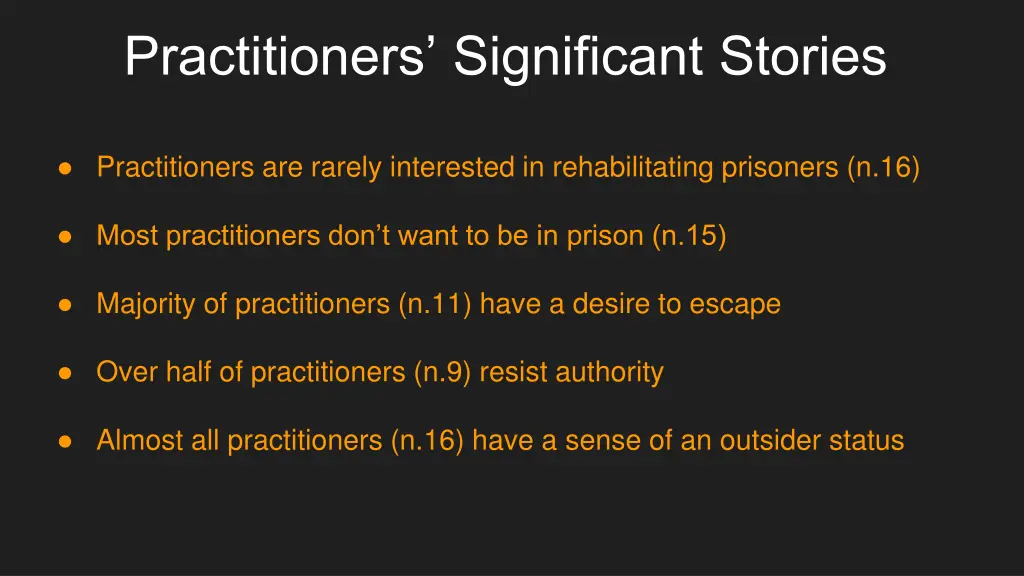 practitioners significant stories