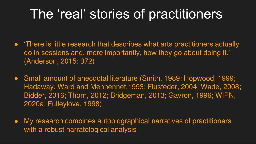 the real stories of practitioners