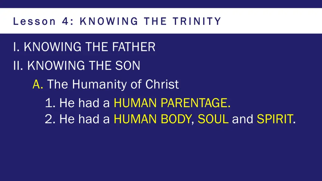 lesson 4 knowing the trinit y lesson 4 knowing 10