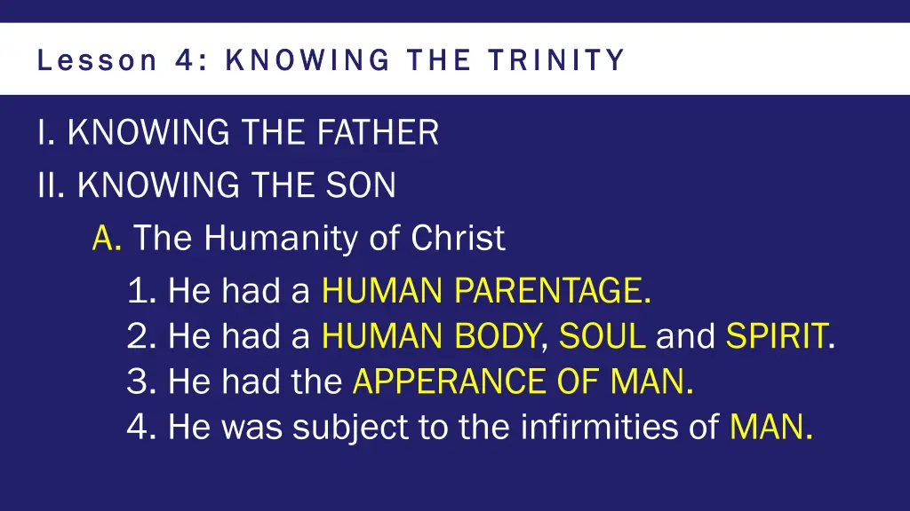 lesson 4 knowing the trinit y lesson 4 knowing 12