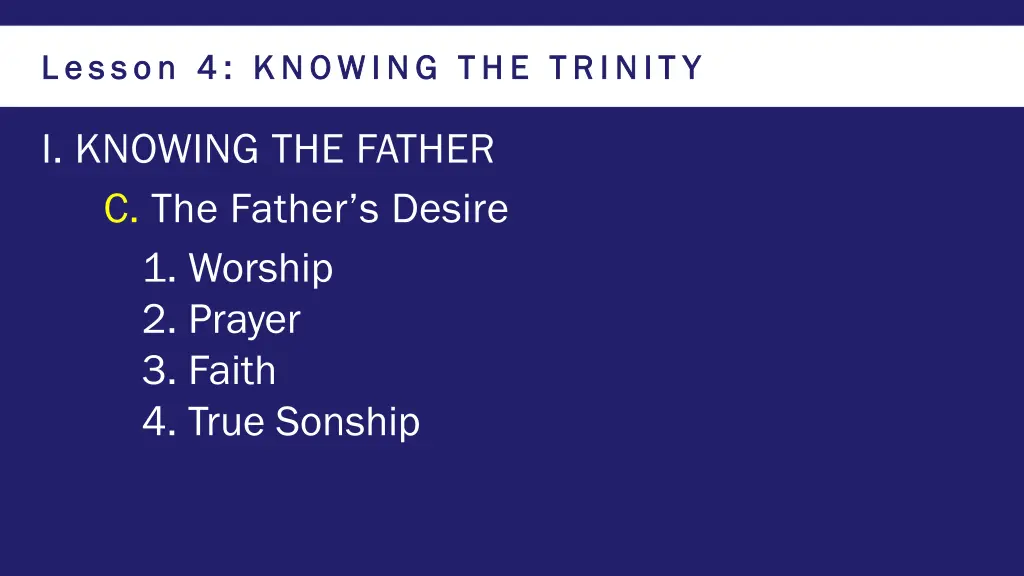 lesson 4 knowing the trinit y lesson 4 knowing 6