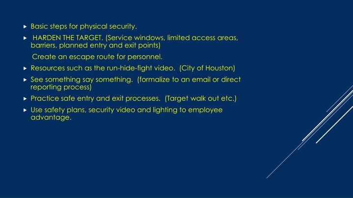 basic steps for physical security