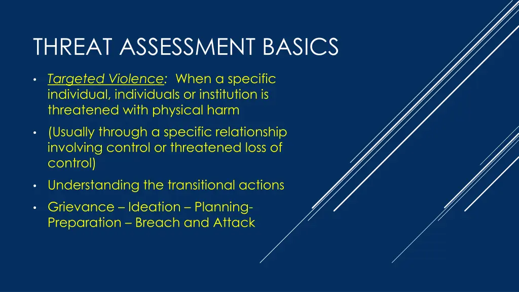 threat assessment basics