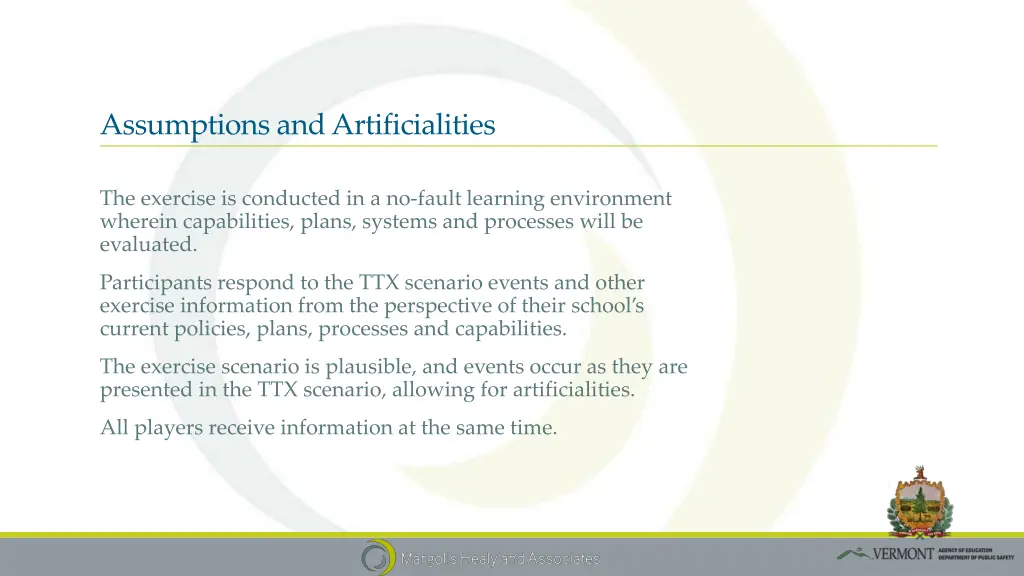 assumptions and artificialities