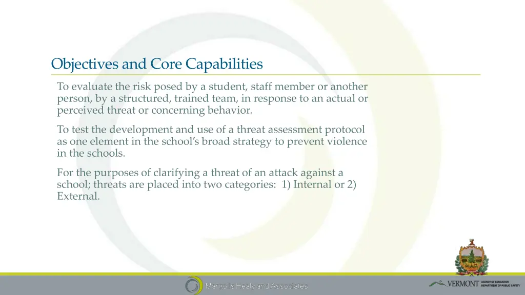 objectives and core capabilities