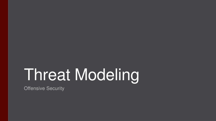 threat modeling offensive security