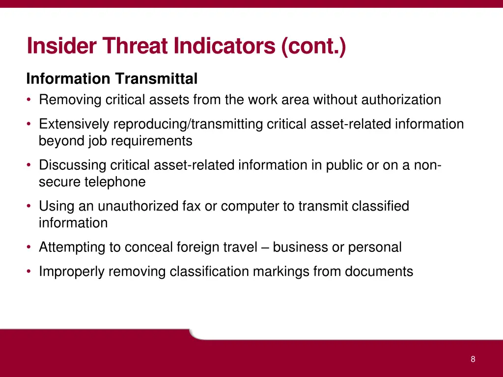 insider threat indicators cont 1