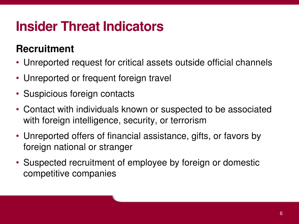 insider threat indicators