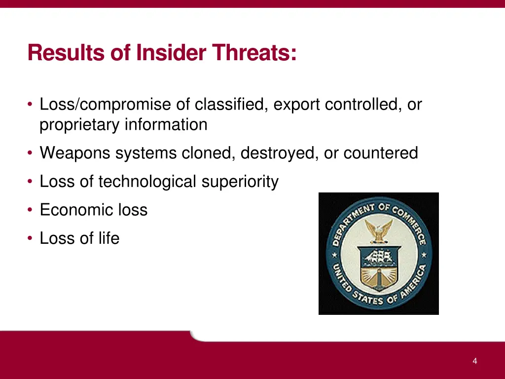 results of insider threats