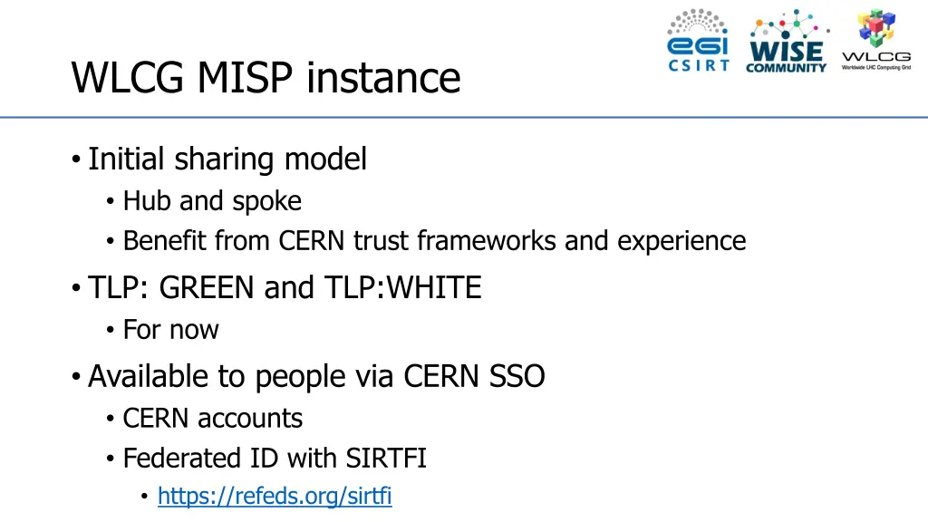 wlcg misp instance