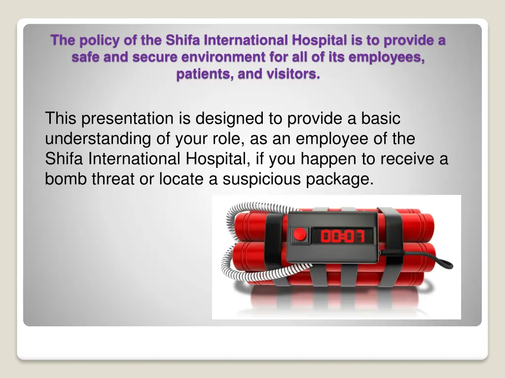 the policy of the shifa international hospital